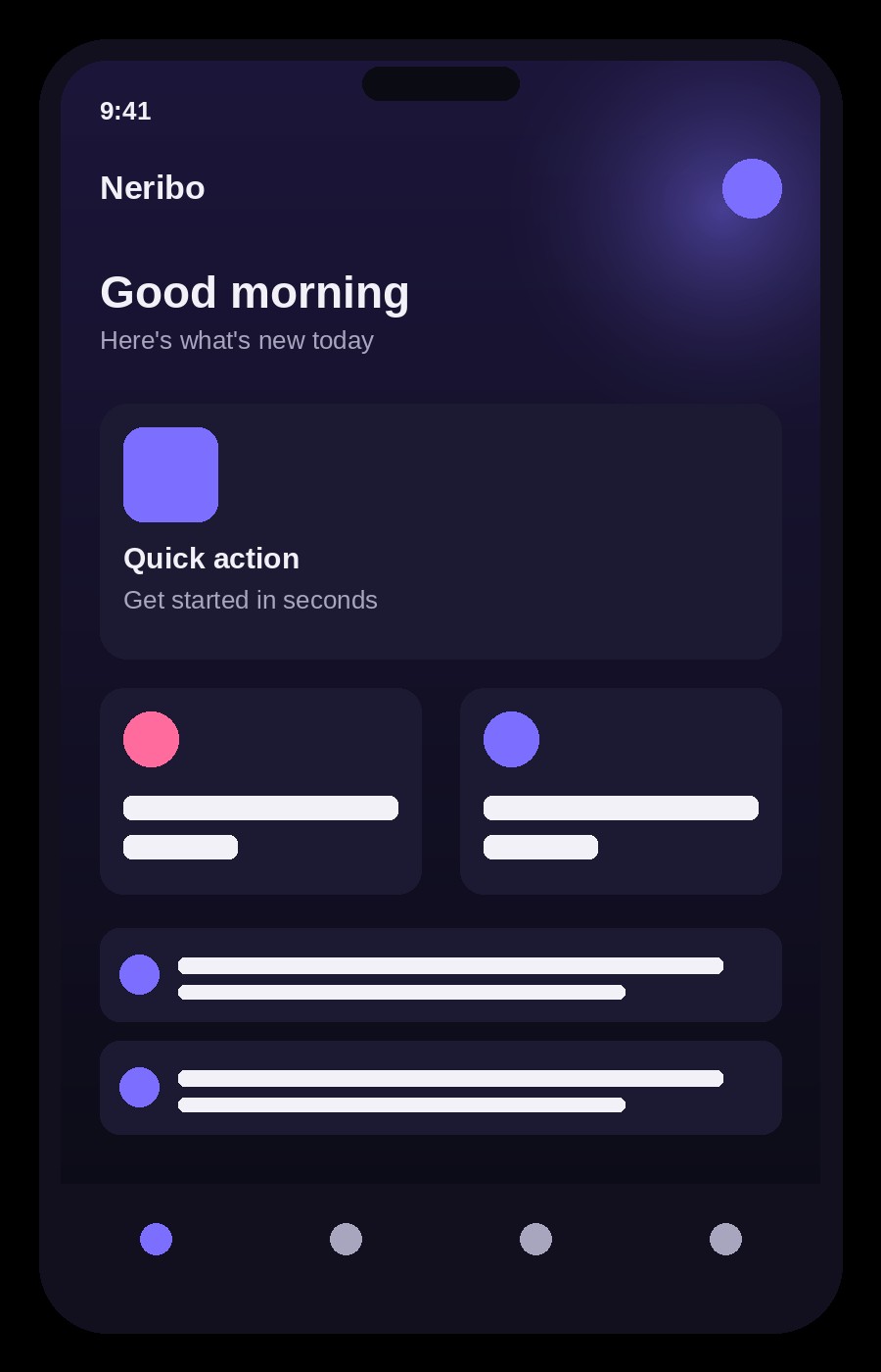 A generic mockup of the product on a phone screen